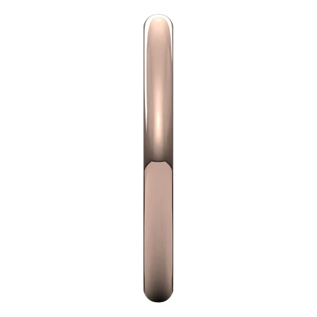 18K Rose Gold Half Round Ultra-Light Wedding Band, 2 mm Wide