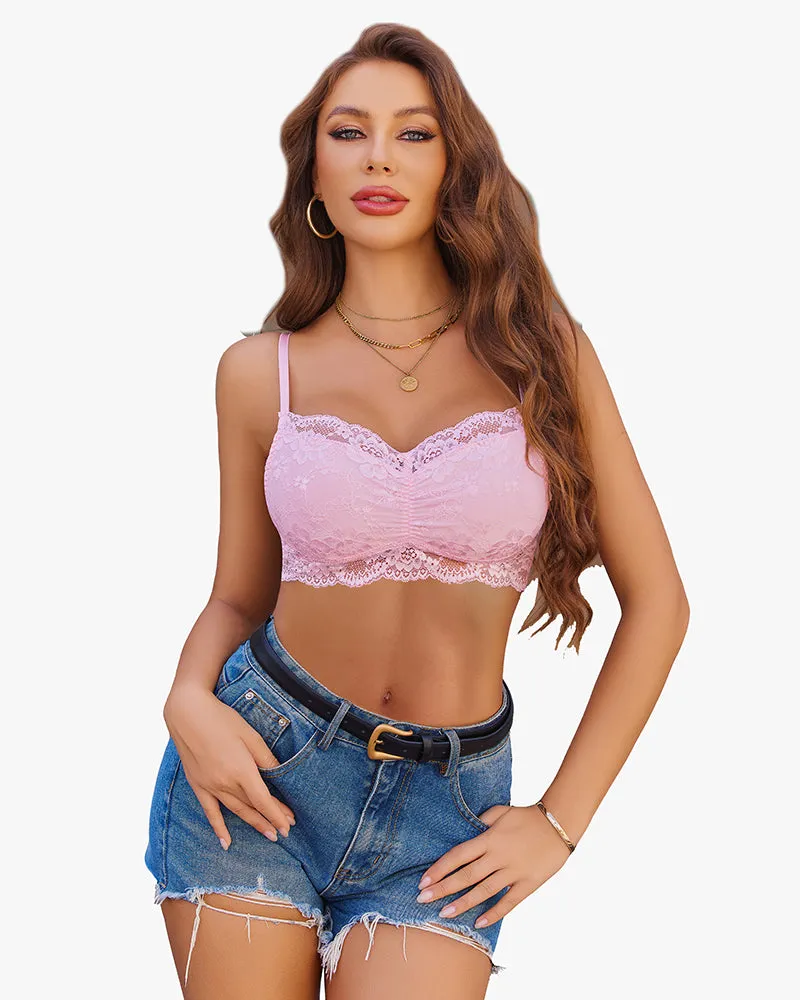 2 Pack Lace Bralette Y2k Crop Top