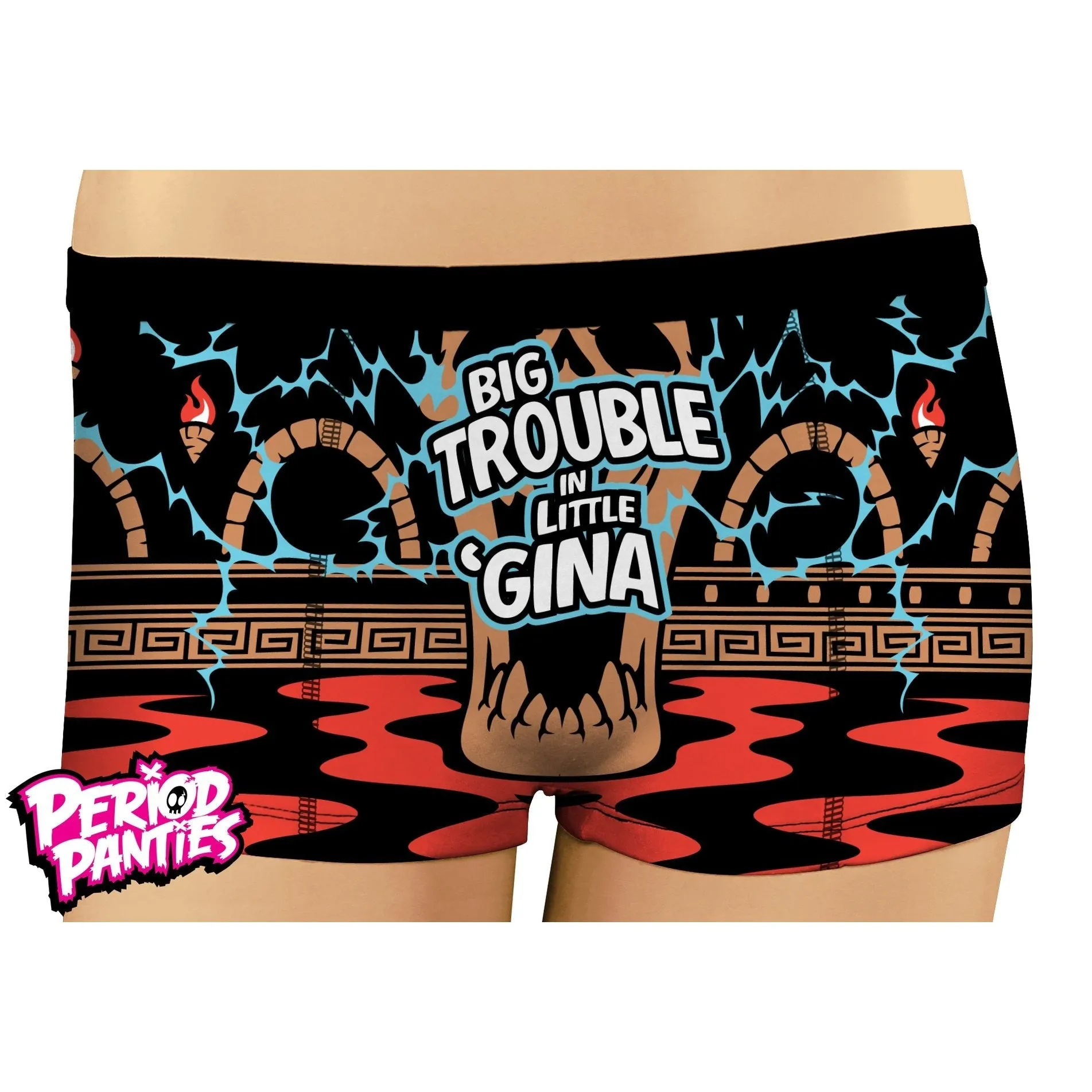 Big Trouble In Little Gina Boy Shorts Period Panties