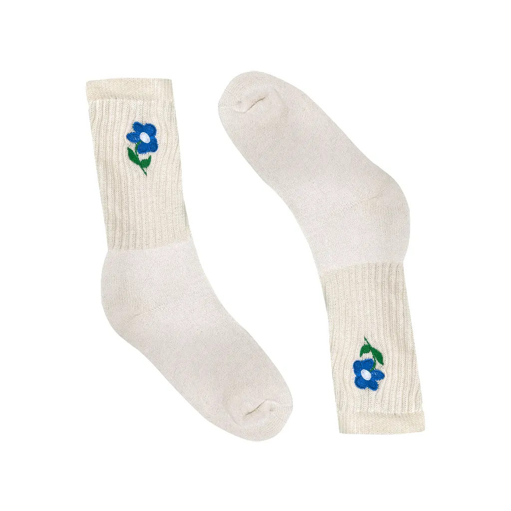 Blue Daisy Socks