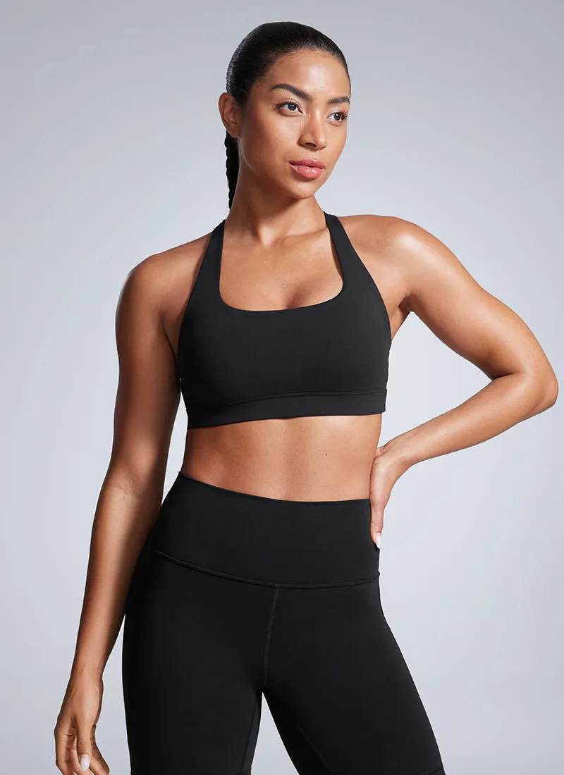 Butterbreeze Square Neck Sports Bras Criss Cross Back