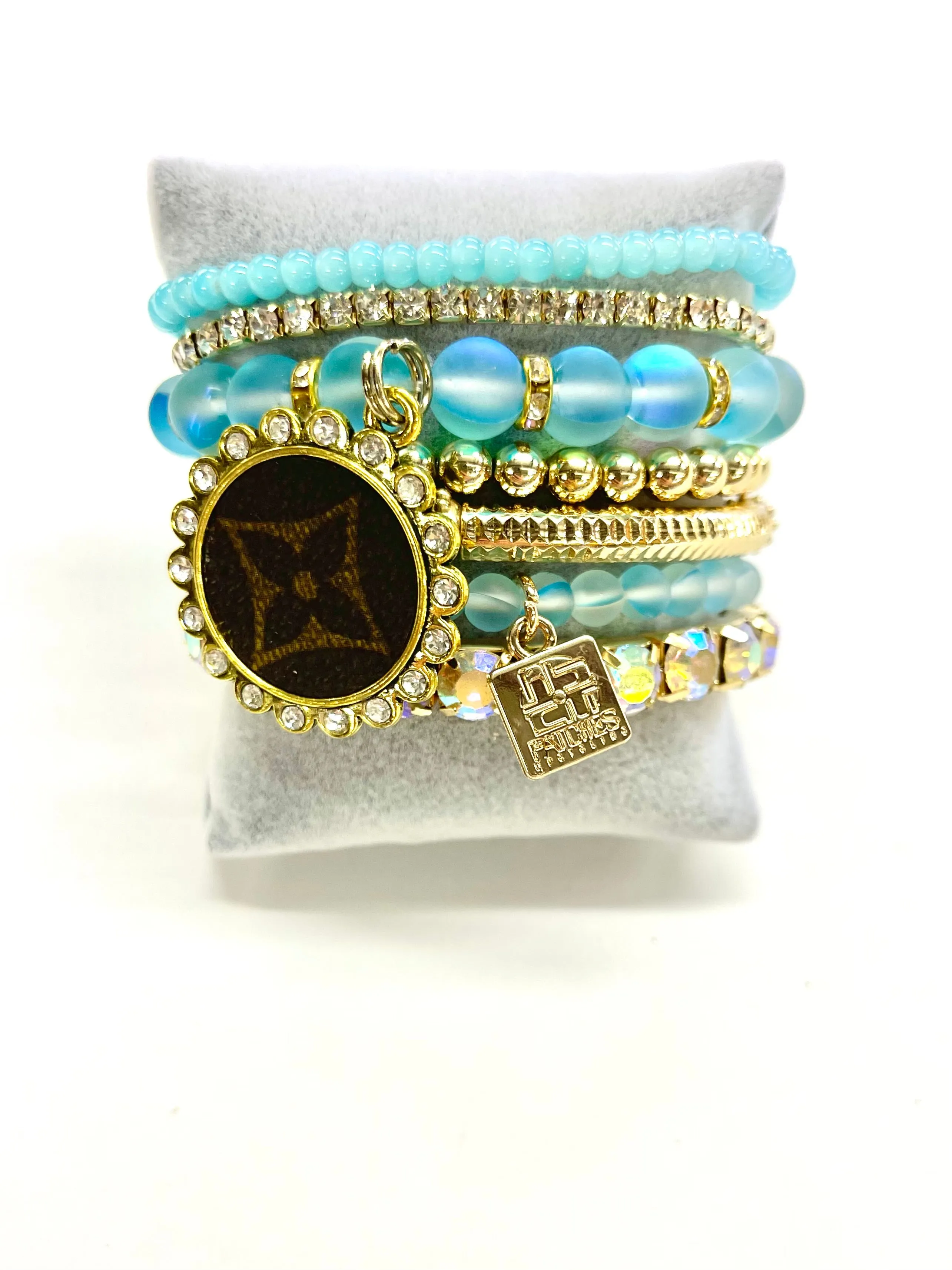 Fiji- Stacked Bracelet set- Gold AB