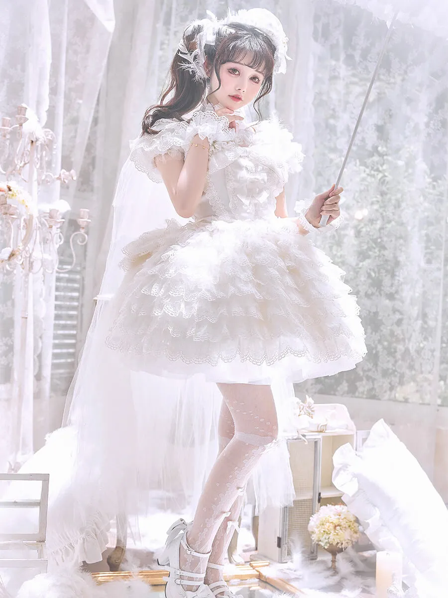 Flower's Wedding Dress Lolita Tights