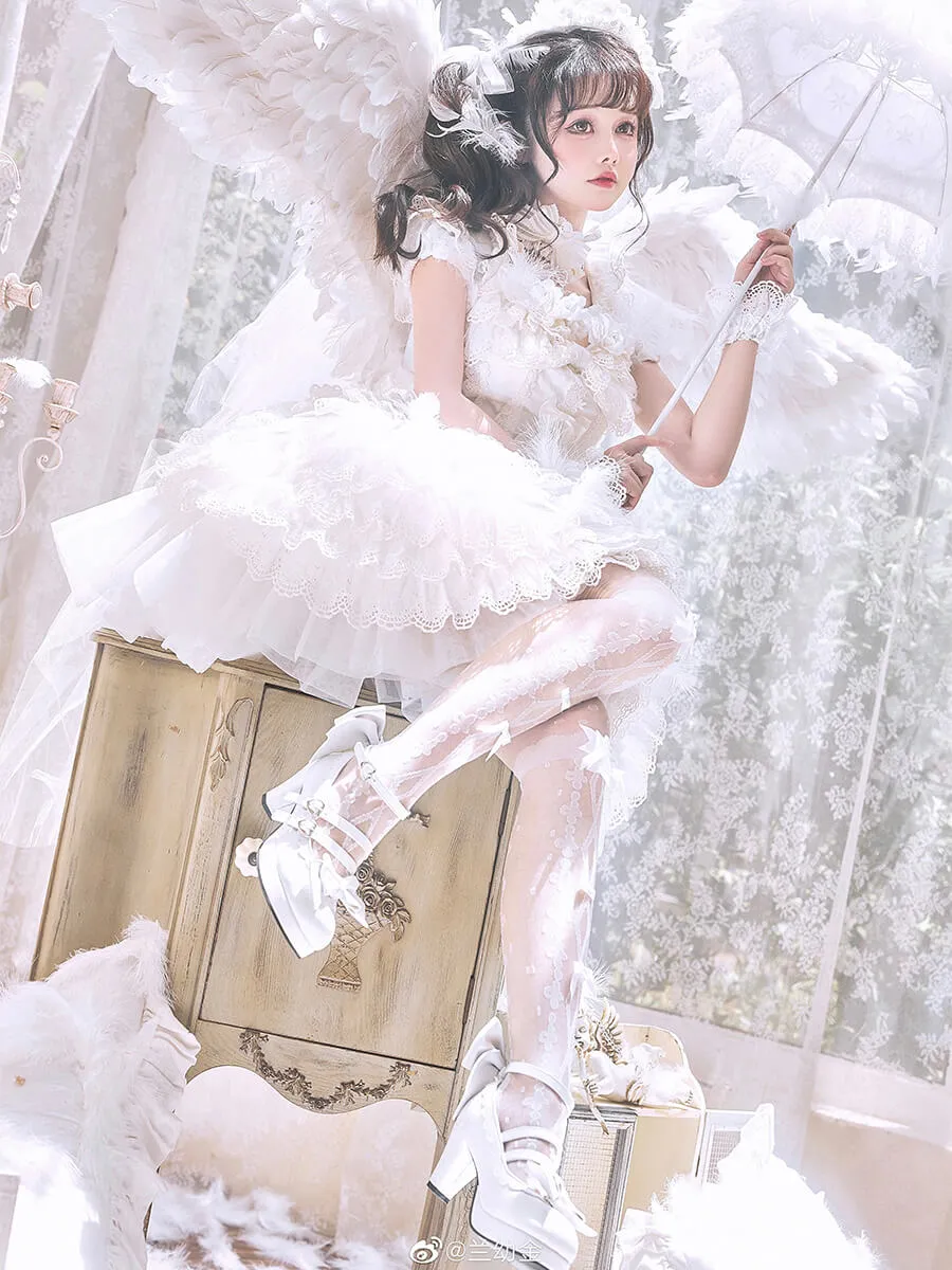 Flower's Wedding Dress Lolita Tights