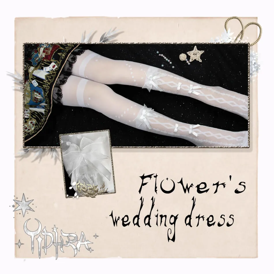 Flower's Wedding Dress Lolita Tights