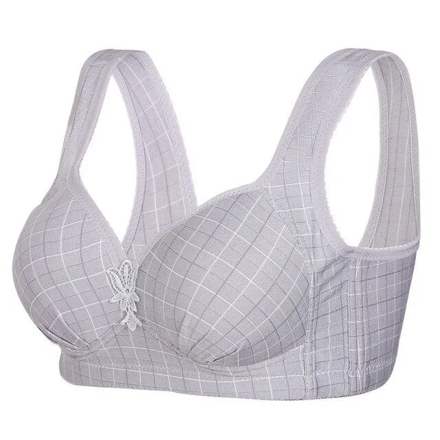 Full Cup Adjustment Solid Color Bra