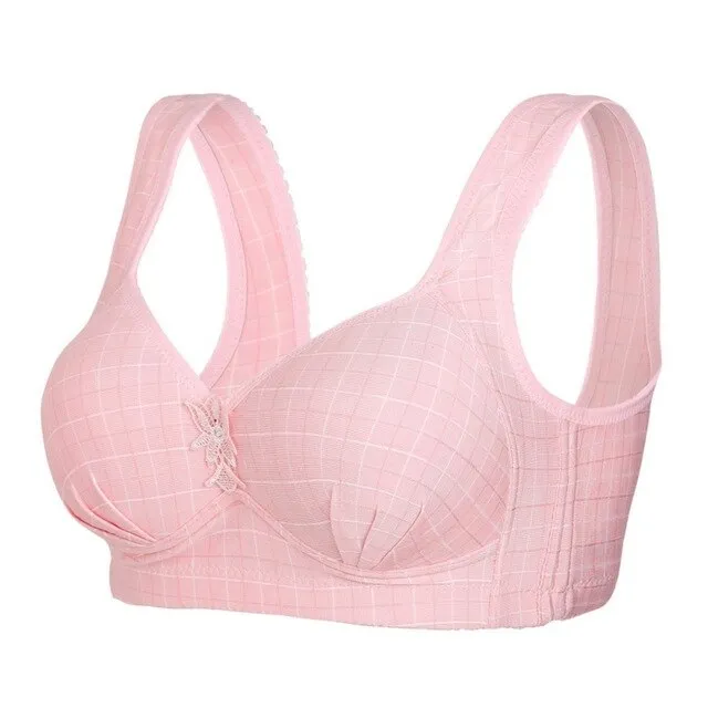 Full Cup Adjustment Solid Color Bra