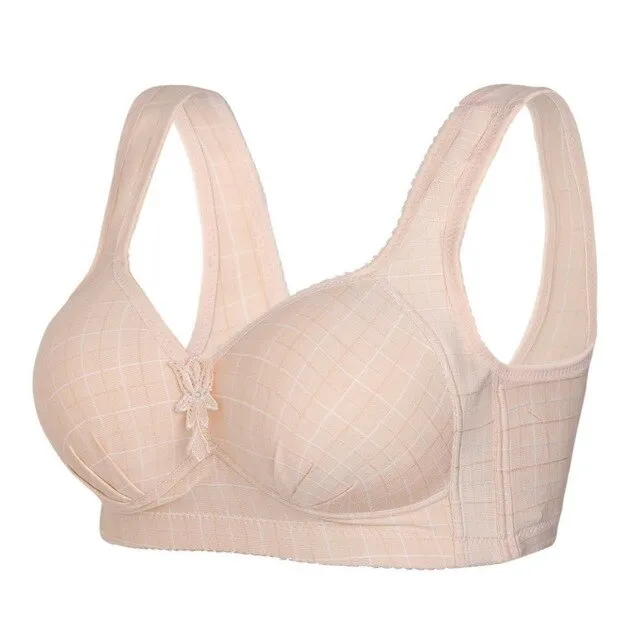 Full Cup Adjustment Solid Color Bra