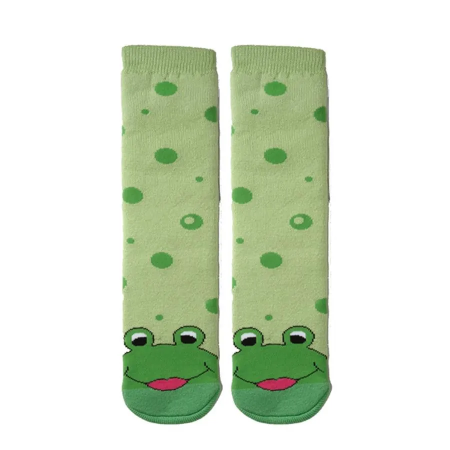 Green Frog Non Skid Socks (Women's)