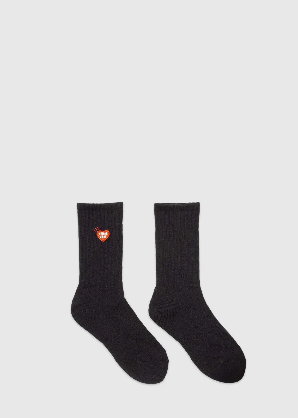 HUMAN MADE: PILE SOCKS [BLACK]