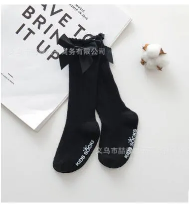 Mommy's Care Newborn Baby Girls non-slip Cotton Knee High Long Socks