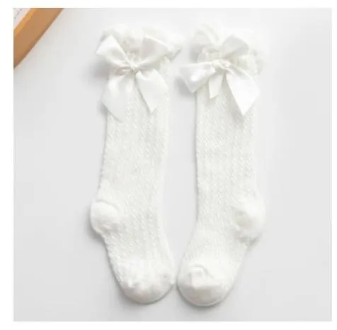 Mommy's Care Newborn Baby Girls non-slip Cotton Knee High Long Socks