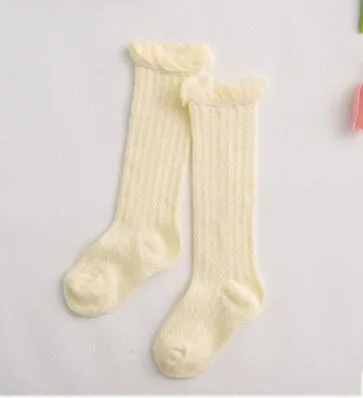 Mommy's Care Newborn Baby Girls non-slip Cotton Knee High Long Socks
