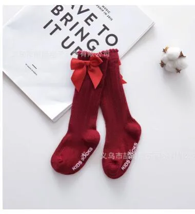 Mommy's Care Newborn Baby Girls non-slip Cotton Knee High Long Socks