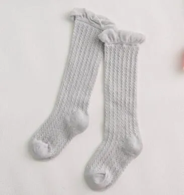Mommy's Care Newborn Baby Girls non-slip Cotton Knee High Long Socks