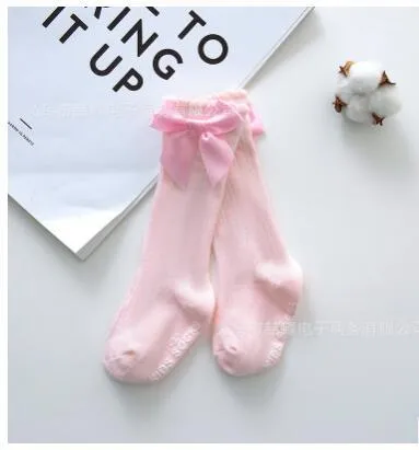 Mommy's Care Newborn Baby Girls non-slip Cotton Knee High Long Socks
