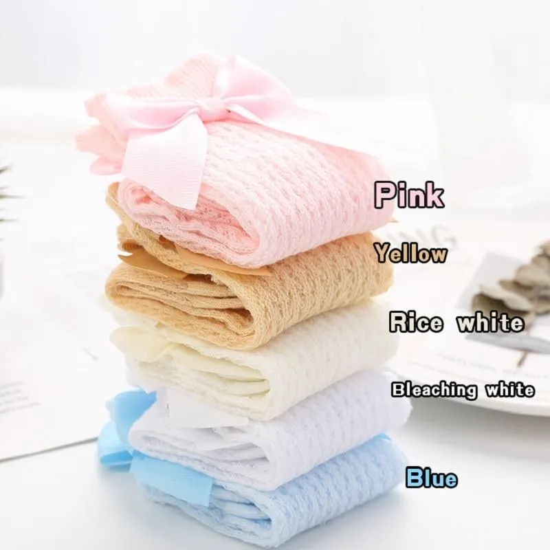 Mommy's Care Newborn Baby Girls non-slip Cotton Knee High Long Socks
