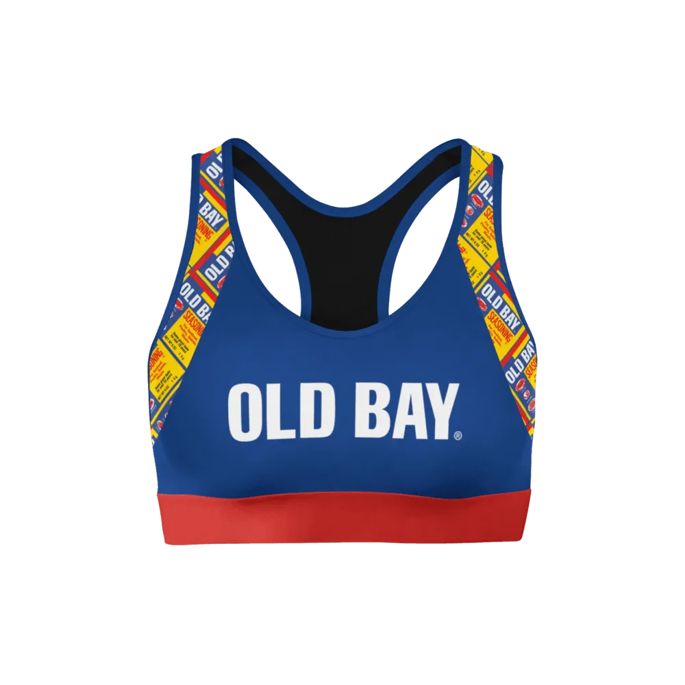 OLD BAY Text (Blue) / Sports Bra