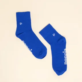 Organic Cotton Ankle Socks in Blue