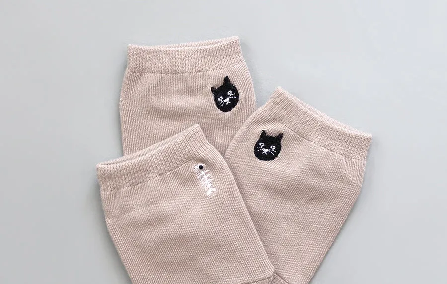 Set of 2.5 Low Cut Socks - Koala & Cat
