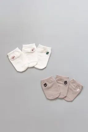 Set of 2.5 Low Cut Socks - Koala & Cat