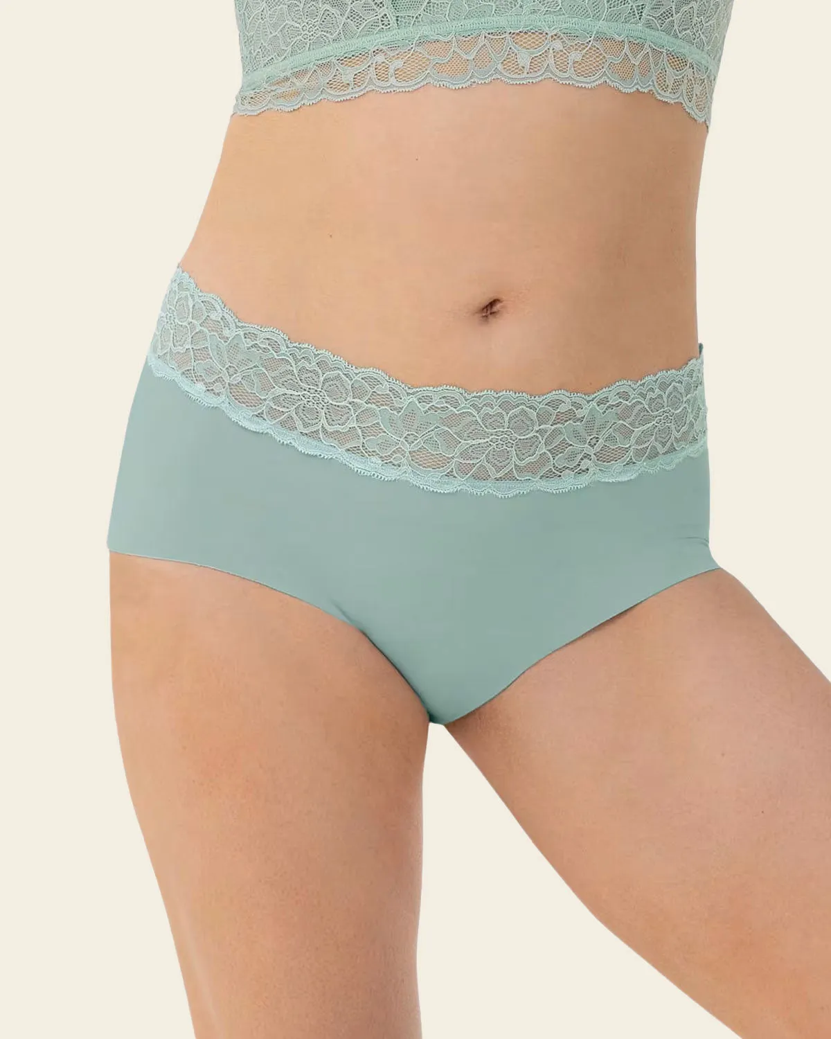 Ultra Light Lace Trim Hipster Panty