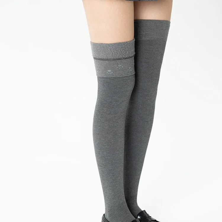 Velvet Over-the-Knee Non-Slip Socks