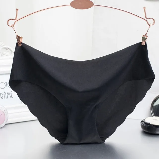Women Panties Underwear Ultra-thin Viscose Seamless Briefs For Women's Comfort low-Rise Ruffles Sexy Lingerie Summer New Hot