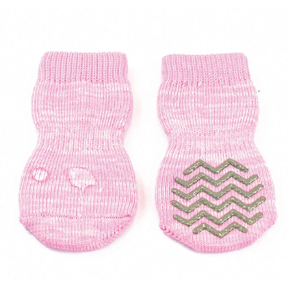 ZeeZ Hydrophobic Non-Slip Pet Socks Pink Medium^^^